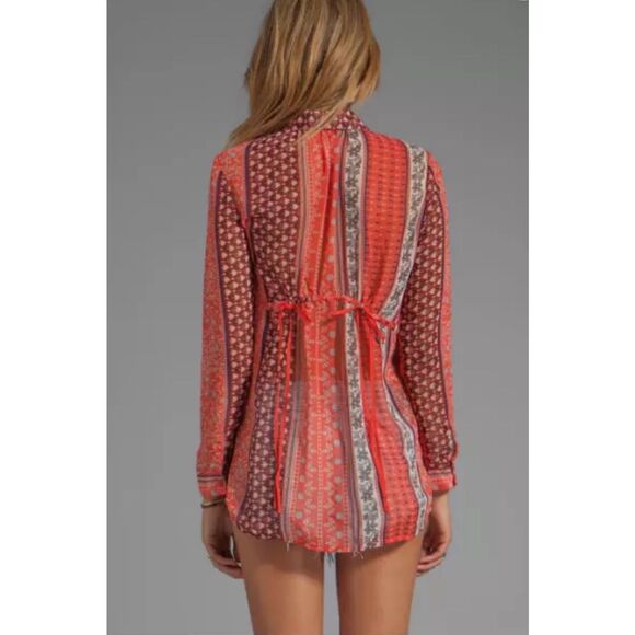 FREE PEOPLE Sheer Blouse Large - Picture 3 of 8